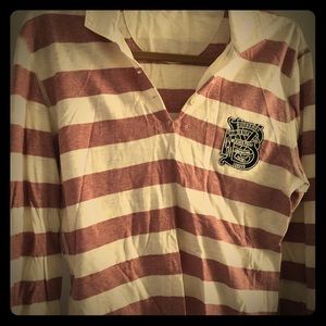 Burberry Striped Cotton Shirt (pink/cream)
